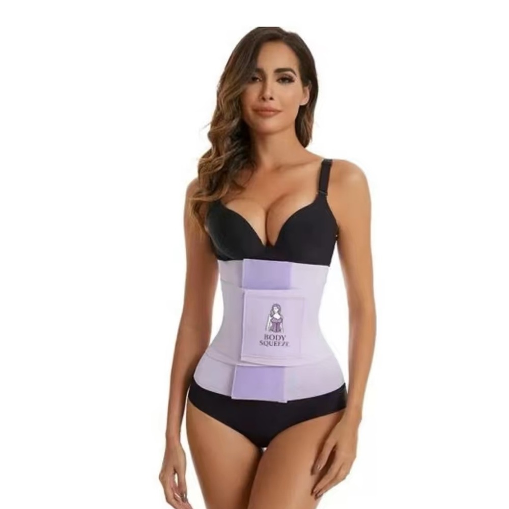 Women Waist Trainer BodyShaper Slimmer Belt Tummy color Pink,Black,Purple,Brown
